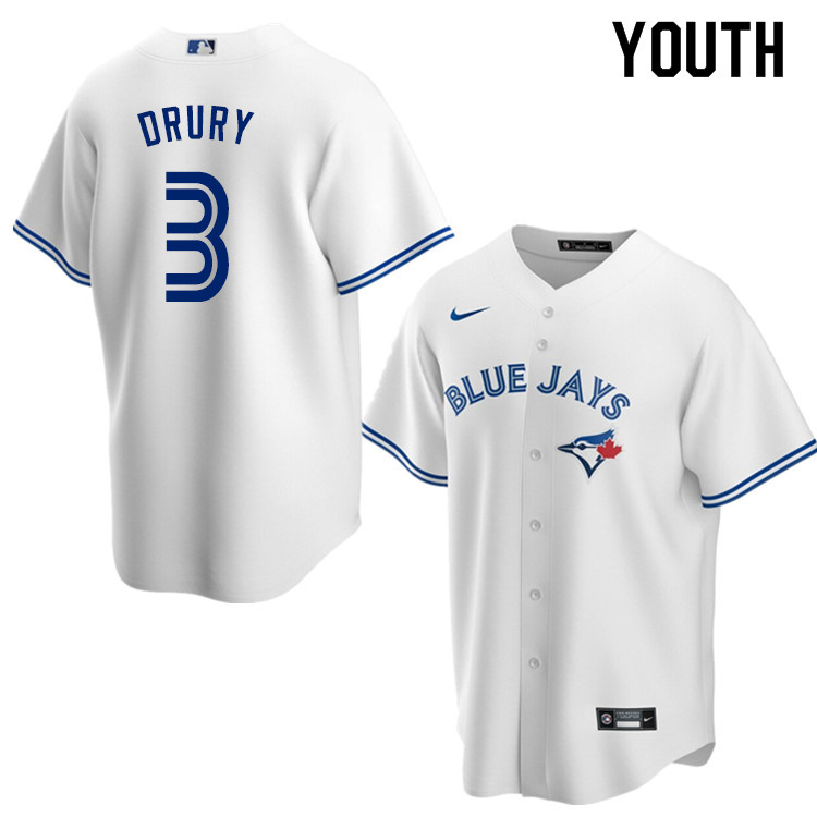 Nike Youth #3 Brandon Drury Toronto Blue Jays Baseball Jerseys Sale-White